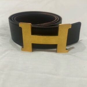 HERMES H belt Constance Reversible Belt Leather Medium 100